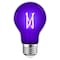 Luxrite A19 LED Edison Black Light Bulb 6W UVA397-407nm Enclosed Fixture Rated E26 Base LR21729-1PK - alternate 1